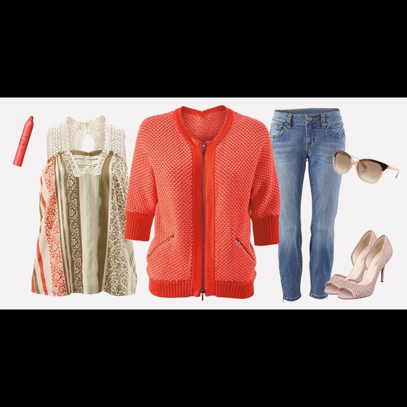 CAbi | Sweaters | Cabi Cocoon Orange 